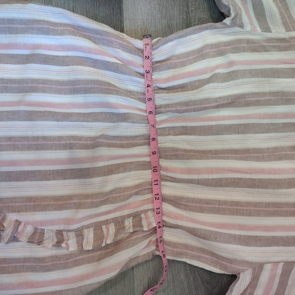 Beachy Striped Linen Ruffle Dress - Picture 8 of 9